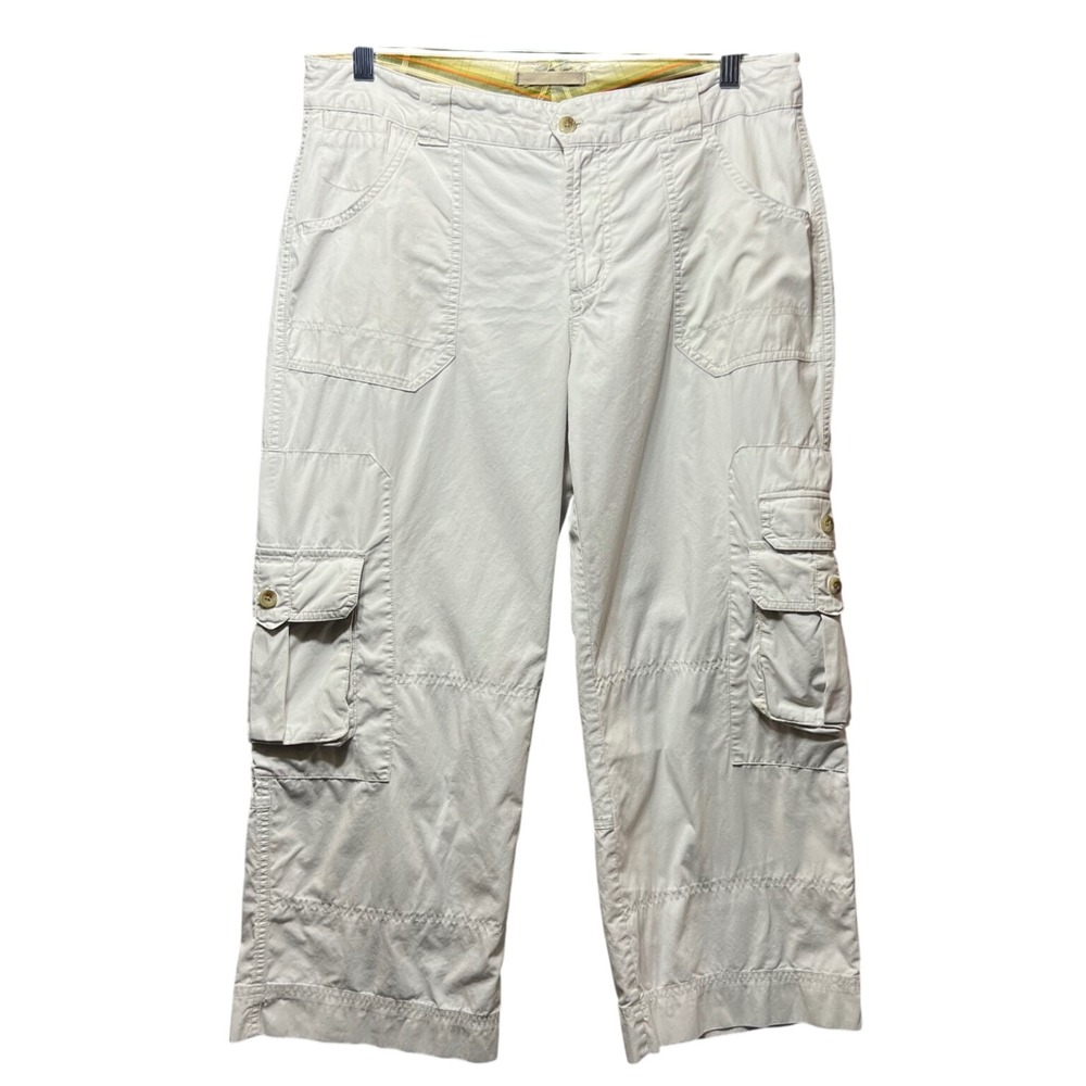 Columbia‎ Capri Pants 10 Cargo Pockets Cropped Cotton Outdoors Hiking Wide Leg